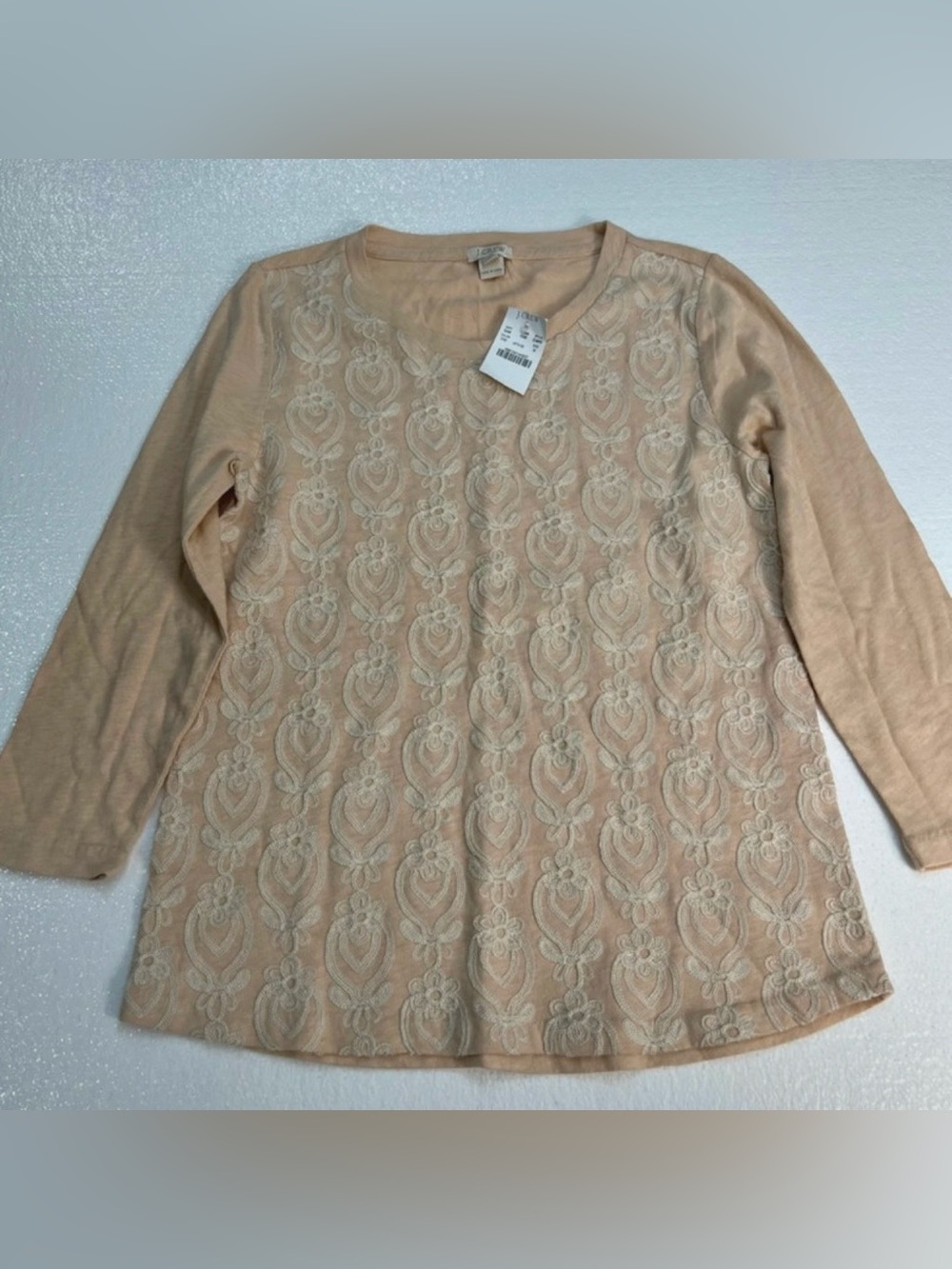 J crew cream lace top size M NWT